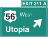 Utopia Exit Sign Clip Art